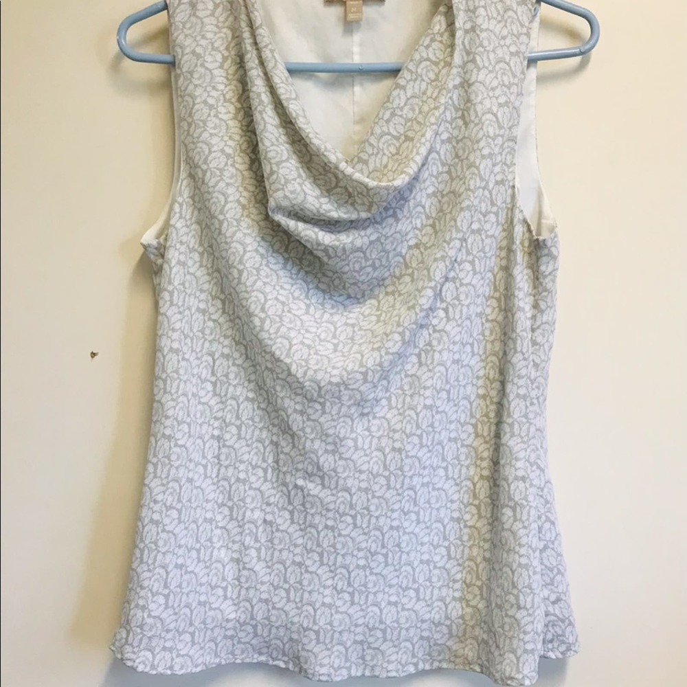 Banana Republic Floral Sleeveless Top Tan Size PM